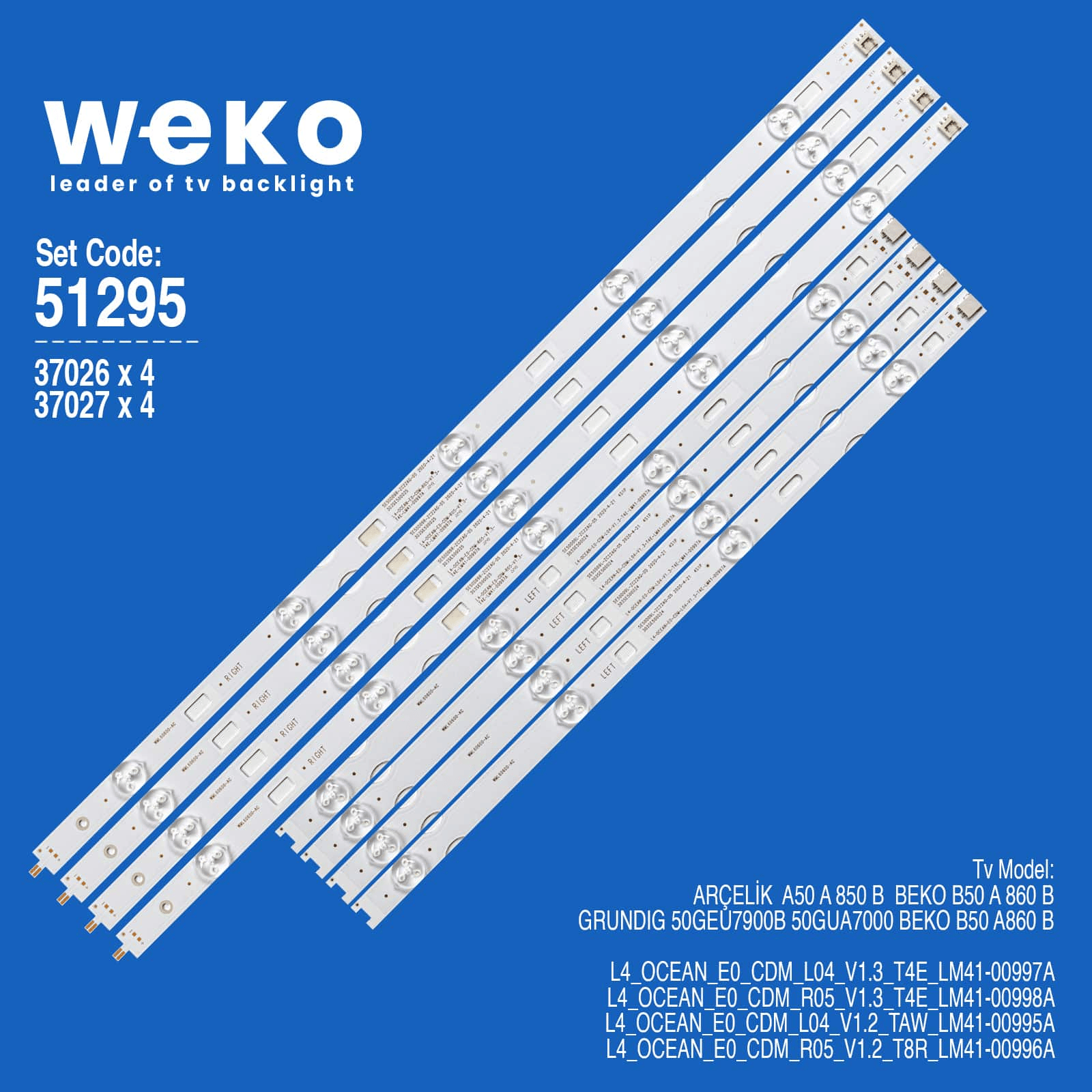 Weko Wkset-6295 37026x4/37027x4 Arçelik-Beko 50