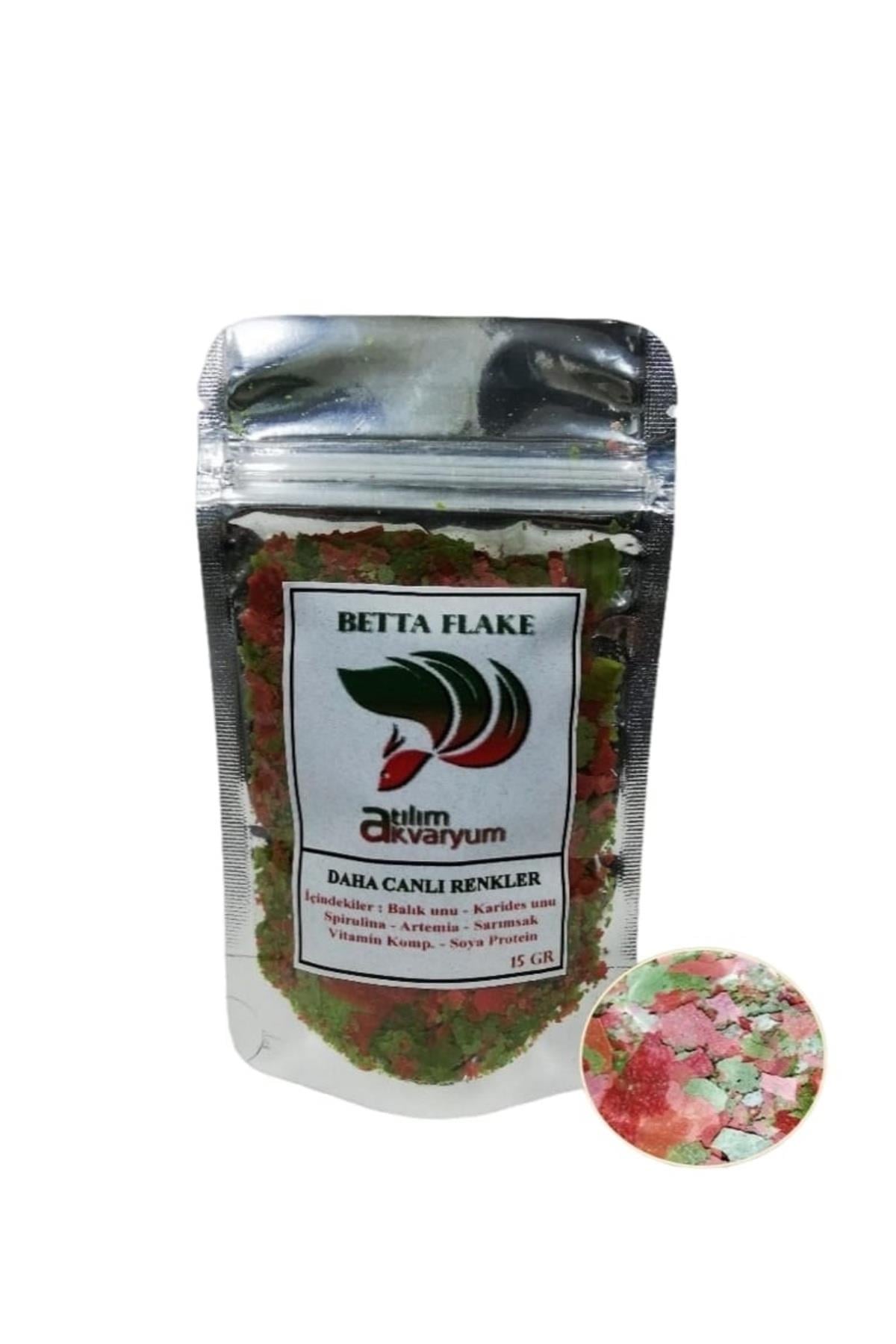 Betta Flakes Pul Yem Betta Balığı Yemi Daha Canlı Renkler
