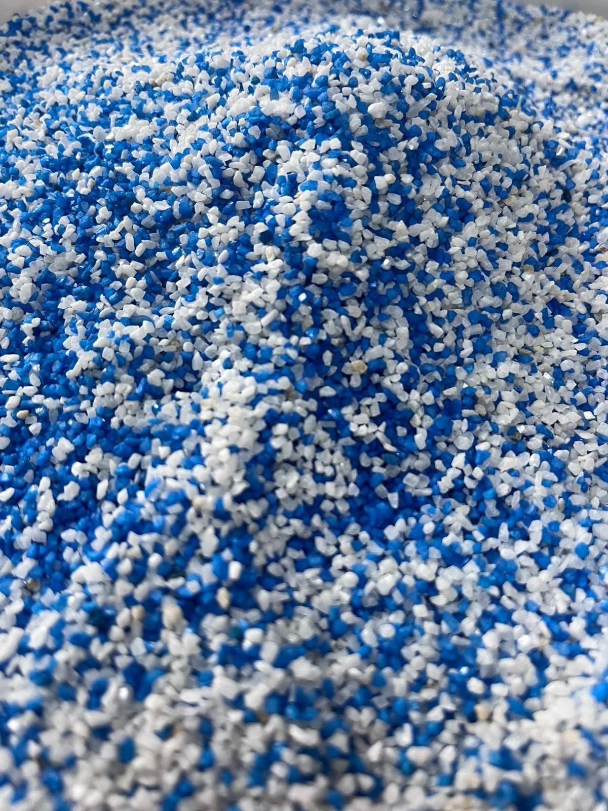 Mavi Beyaz Akvaryum Kumu 2mm 1 Kg