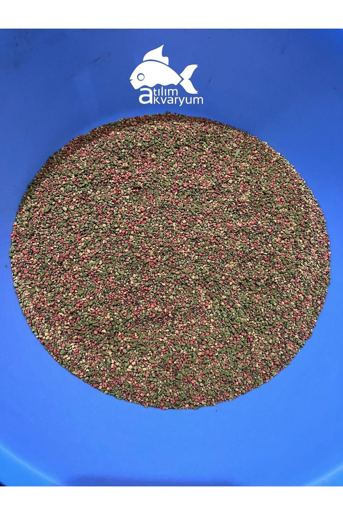 Özel Karışım Ciklet Balığı Yemi, Ekstra Canlı Renkler Karışık Yem 500 Gram Paket