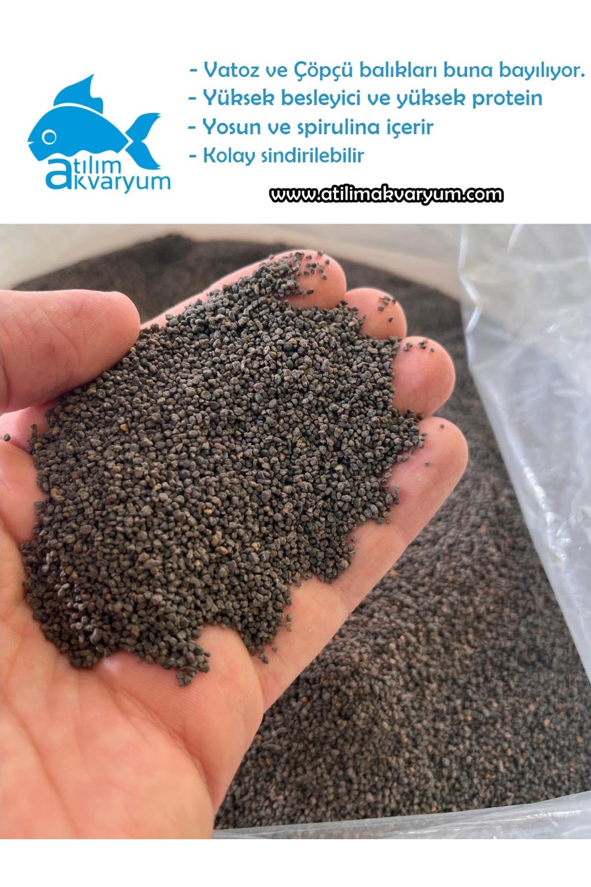 Vatoz Yemi Çöpçü Balığı Yemi Akvaryum Dip Yemi Besleyici Yemler 100 Gram