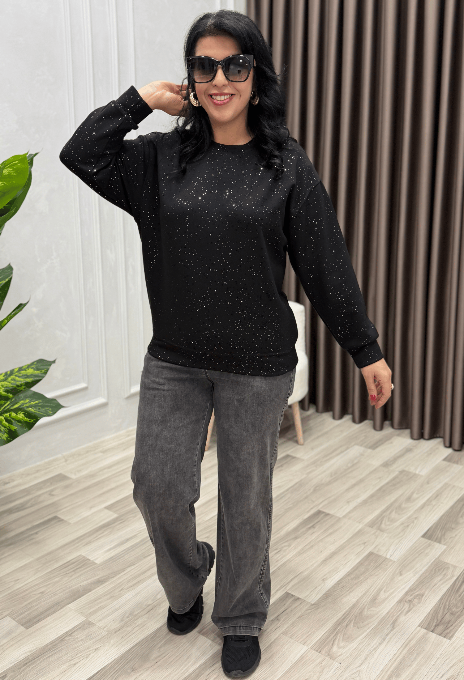 AURA SHIMMER SWEAT SİYAH