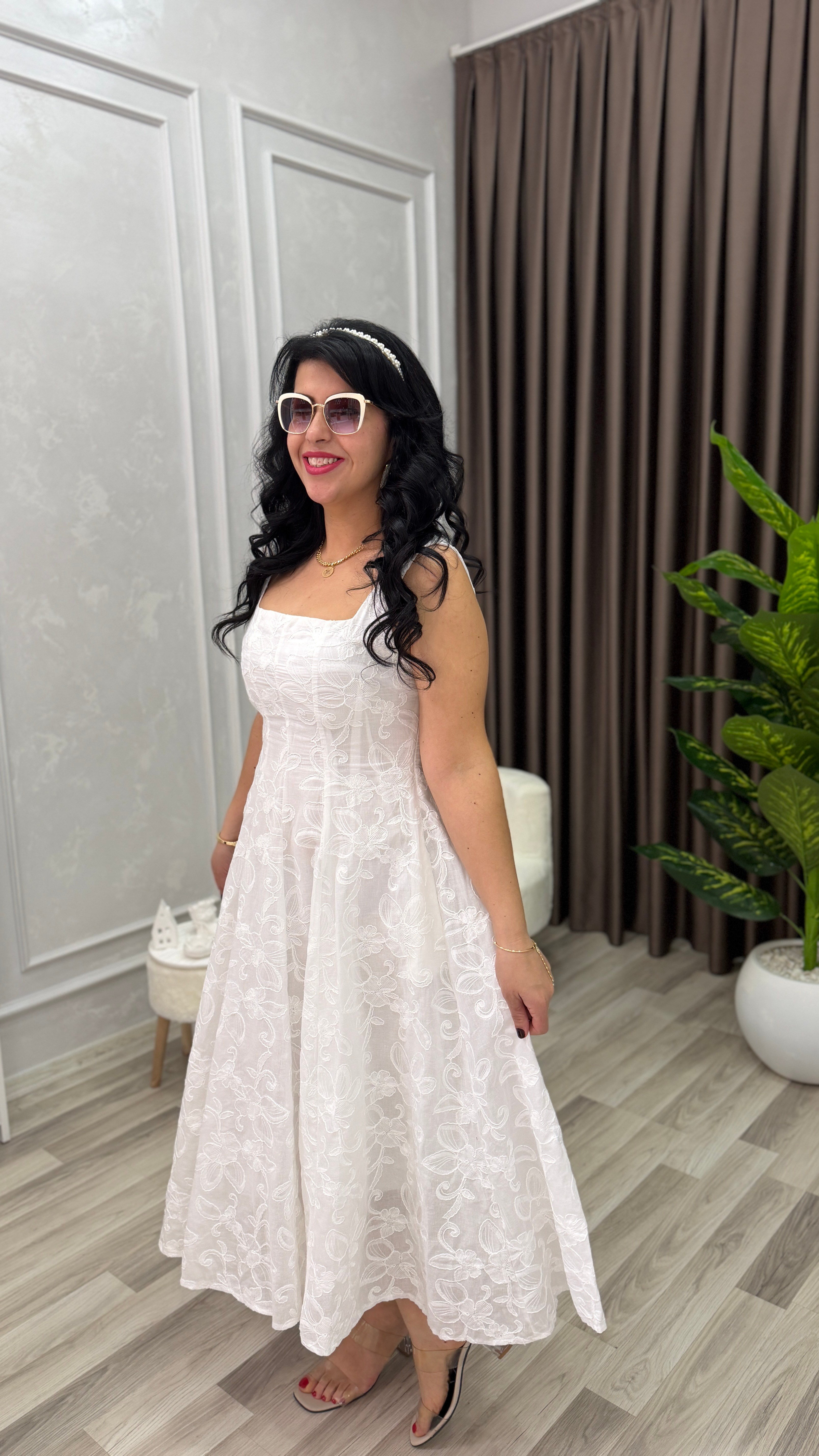 ELEGANCE COMFORT ELBİSE BEYAZ