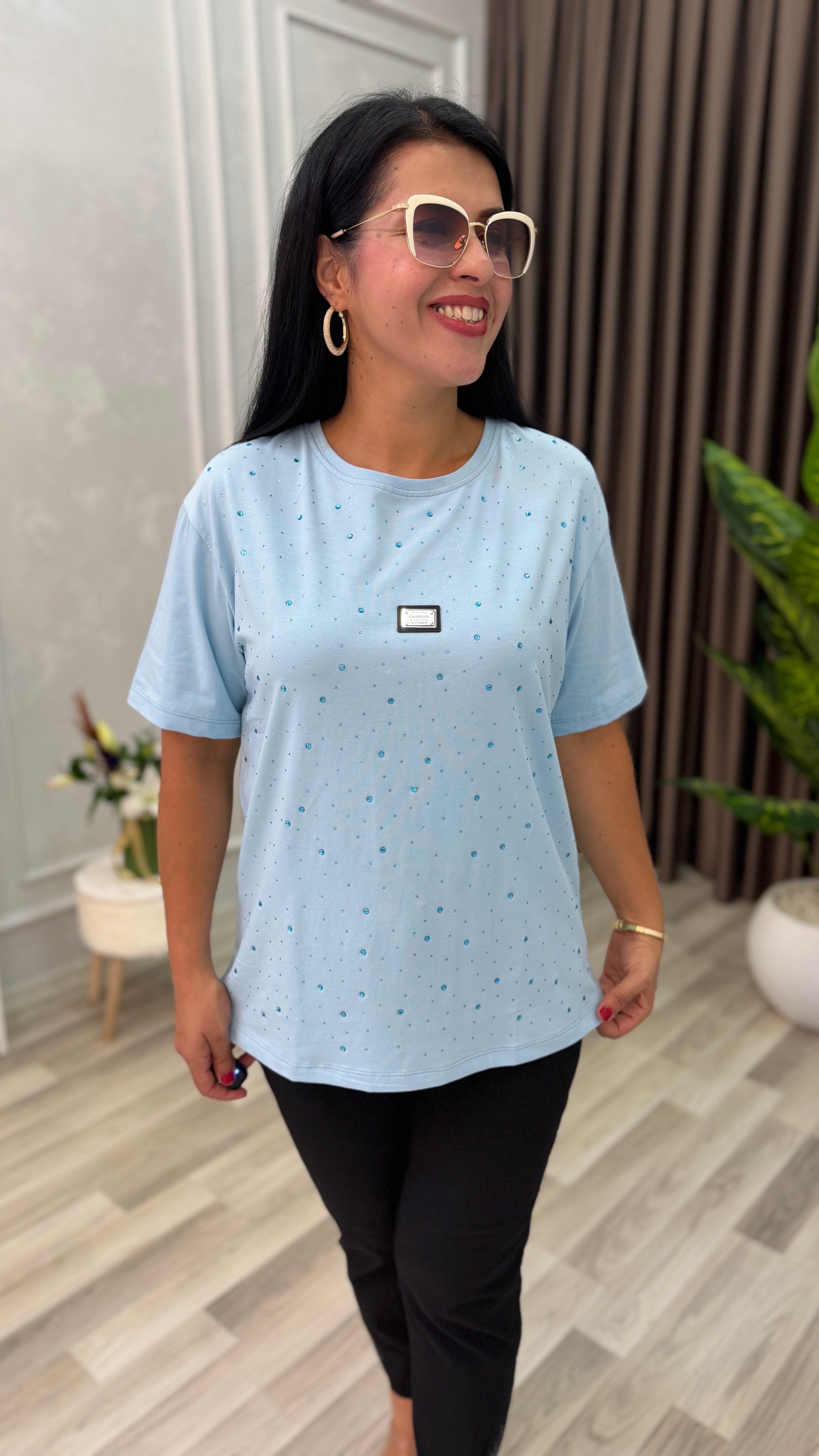 LINA SHINE TSHIRT / BLUZ BEBE MAVİ