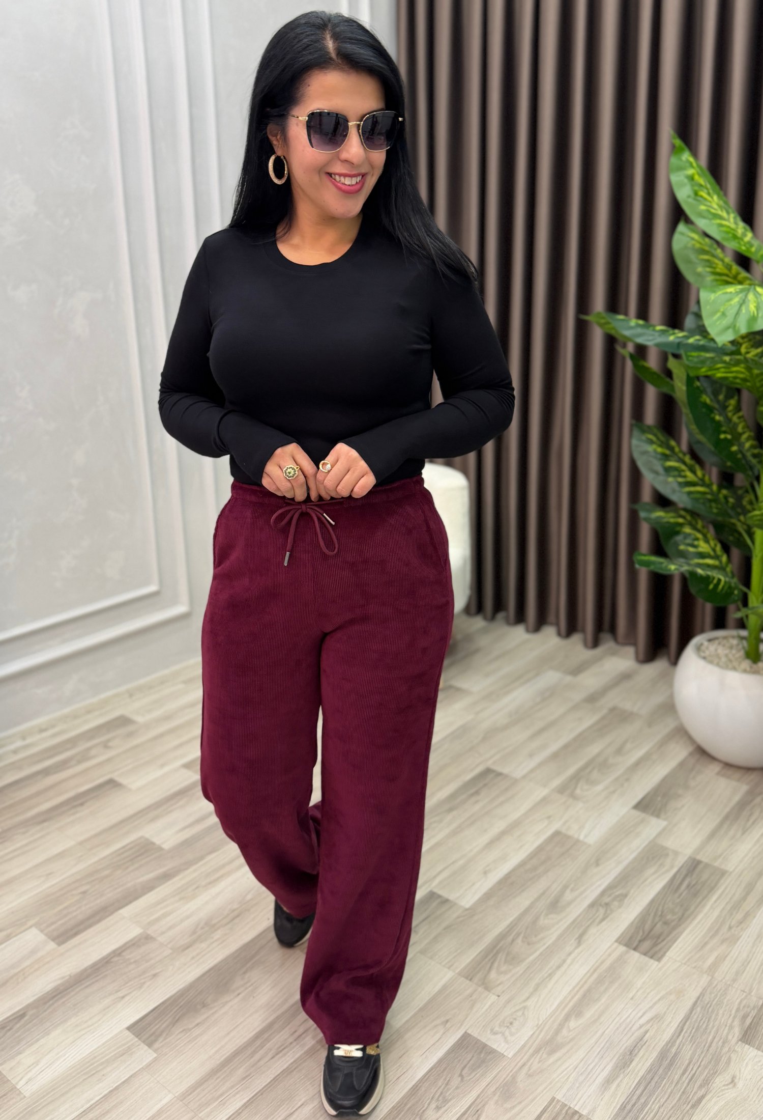MILANO COMFORT İTALYAN KADİFE PANTOLON BORDO