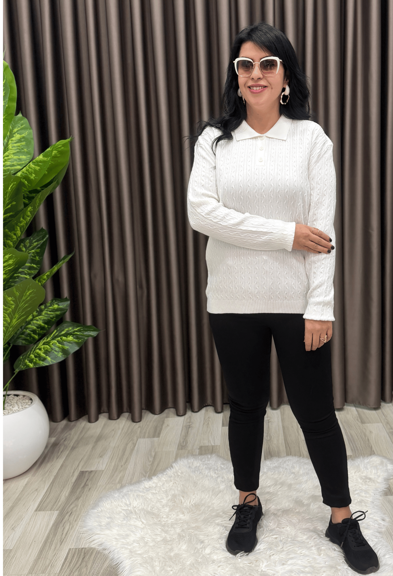 MONA KAŞMİR ELİT TRİKO BEYAZ