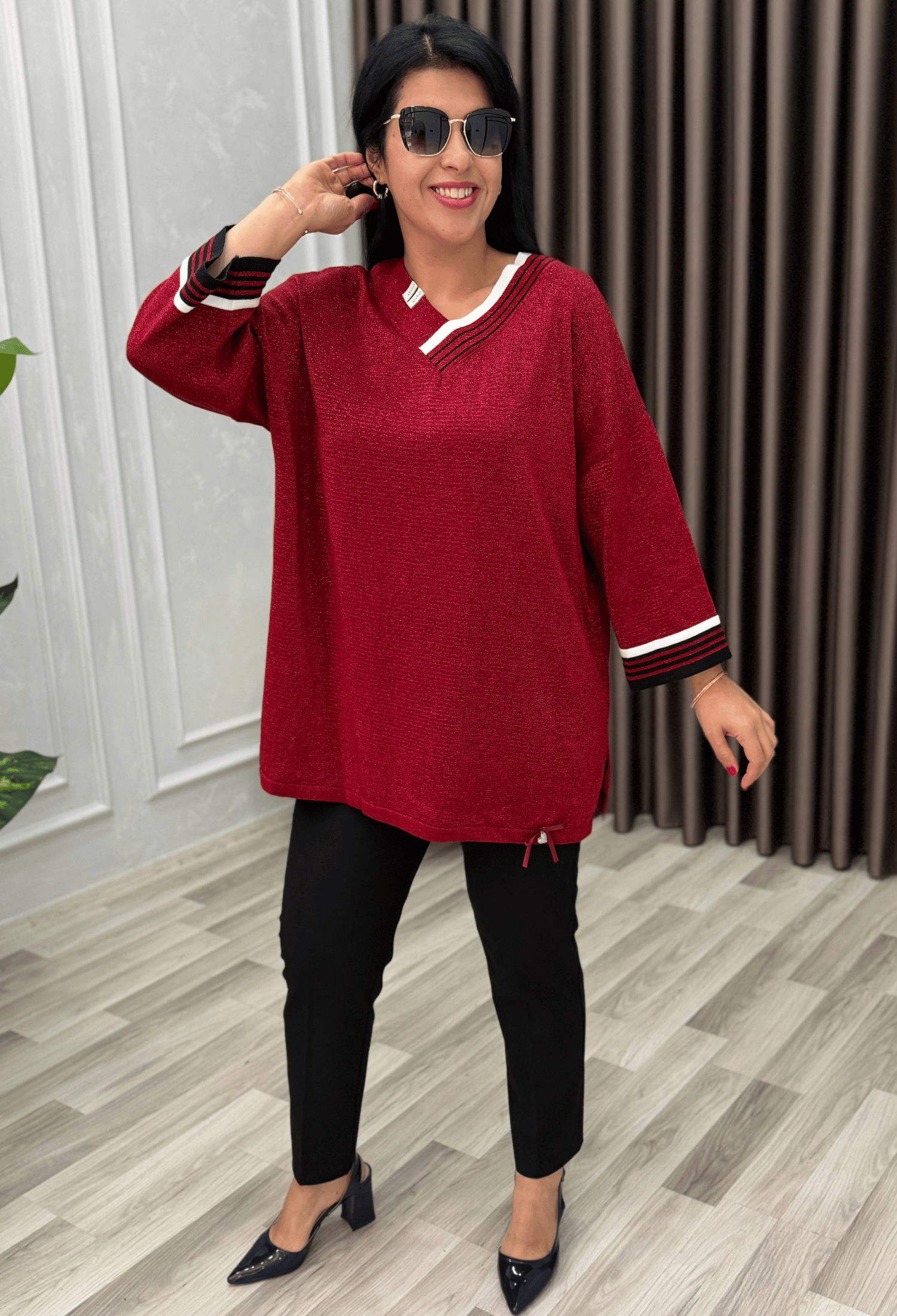 NADIA ELİT TRİKO BLUZ BORDO