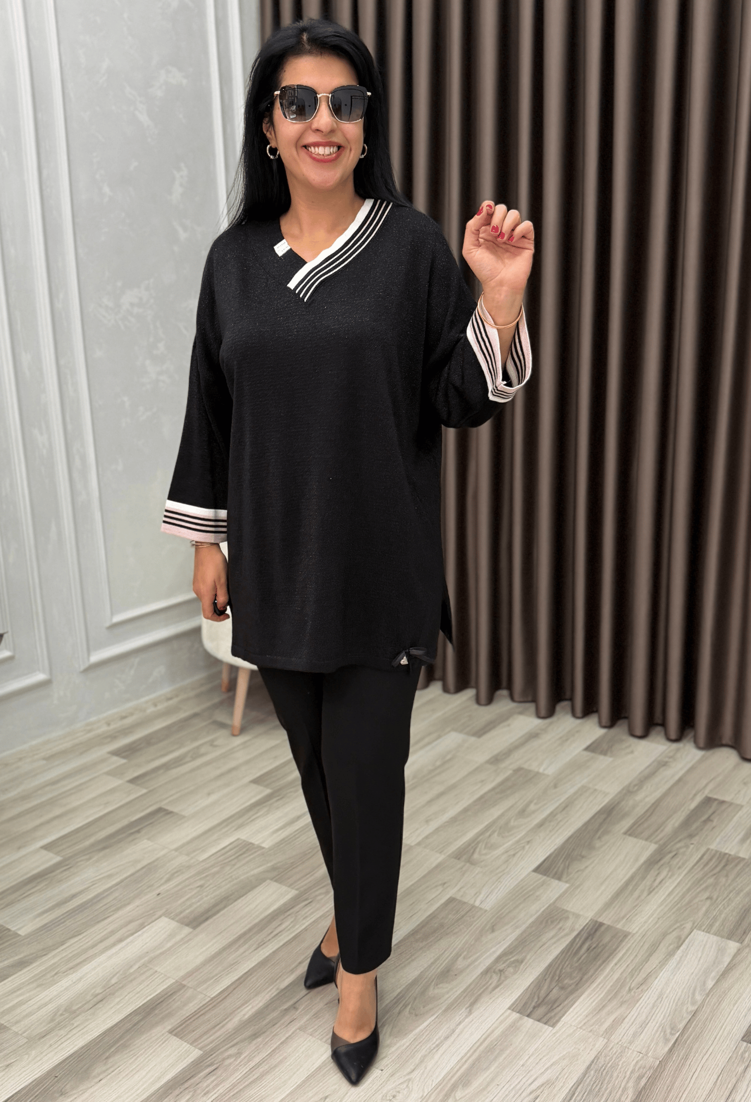 NADIA ELİT TRİKO BLUZ SİYAH