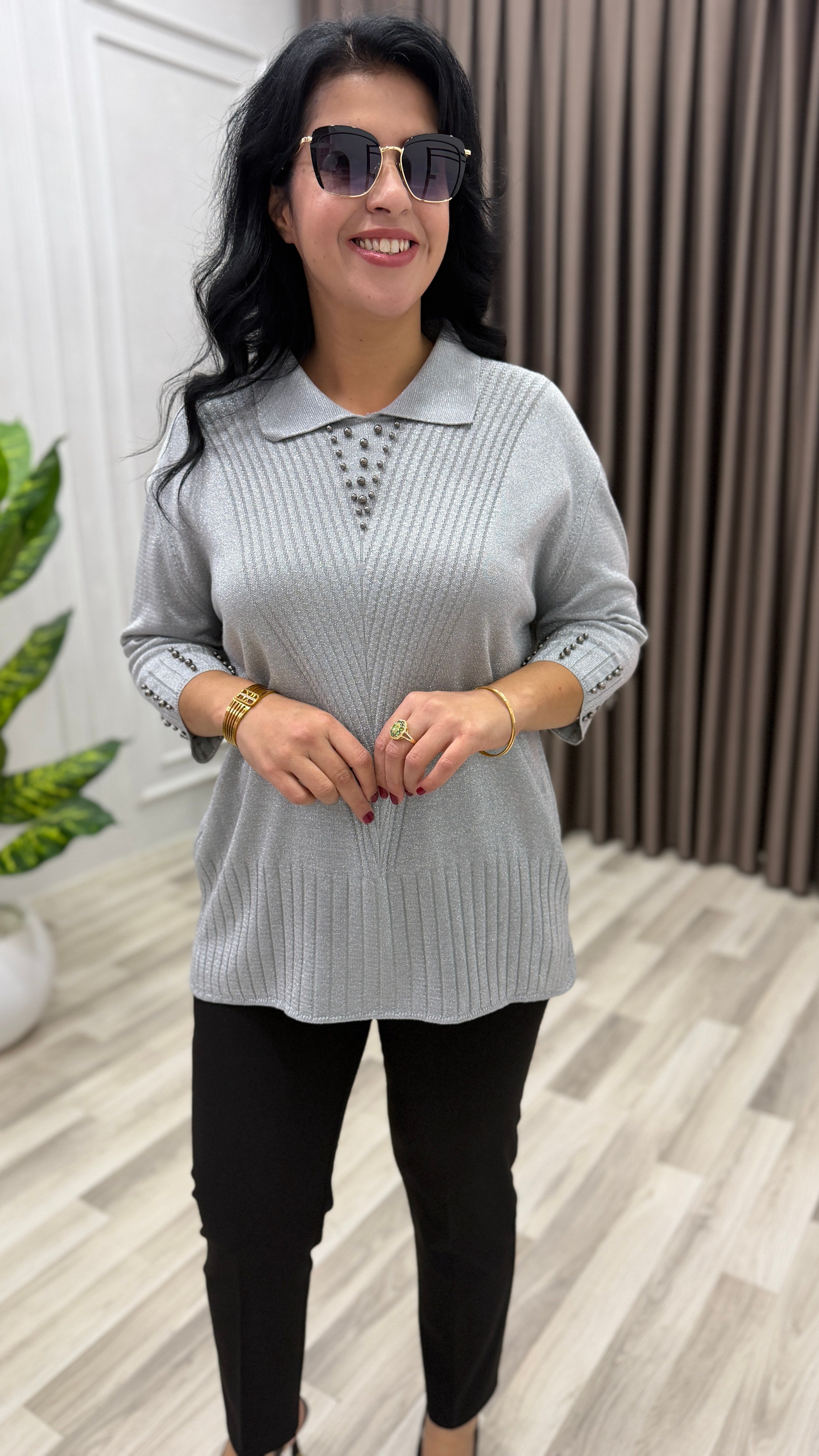 ROVENA DROPLU ELITE TRIKO GRİ