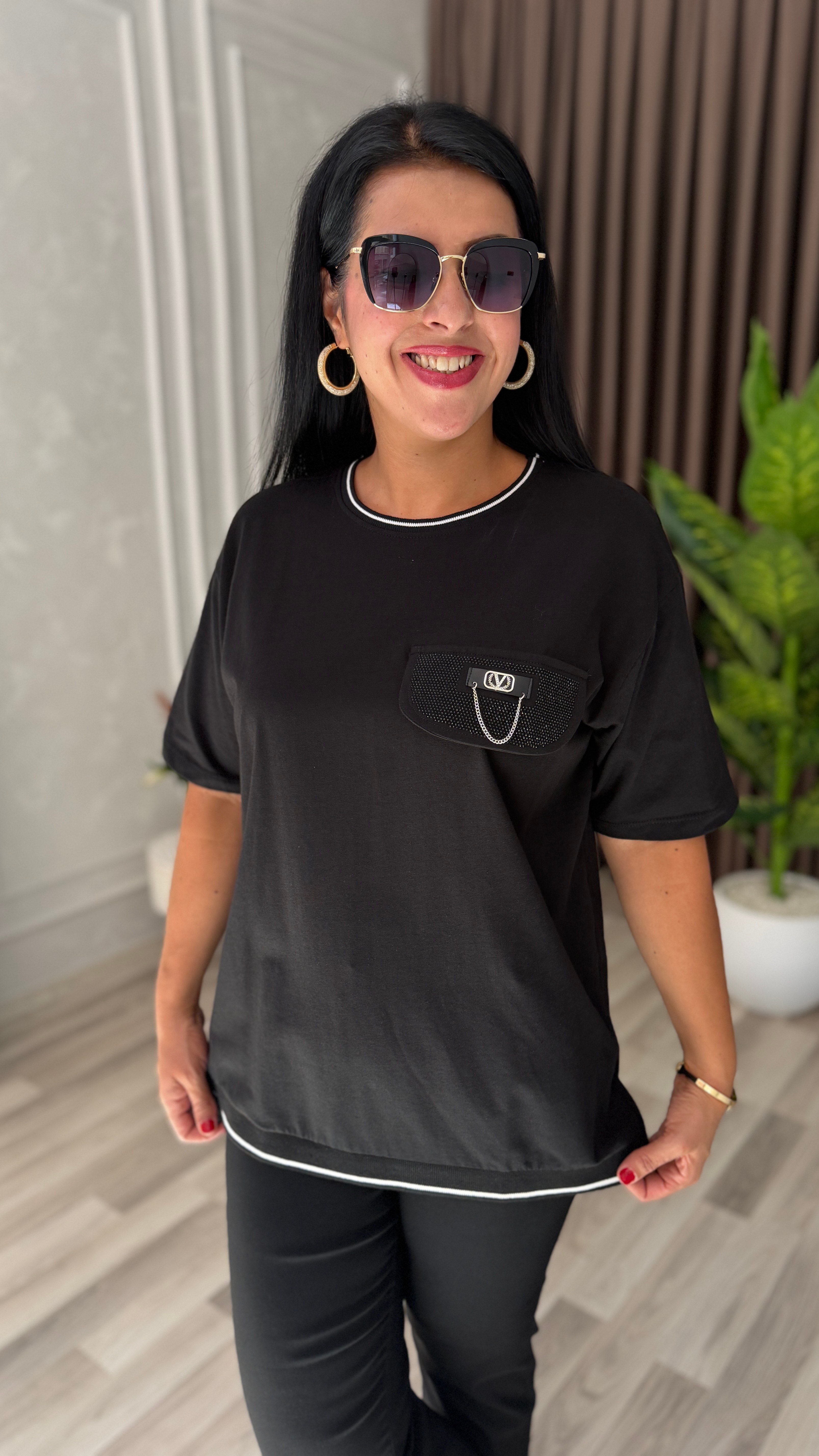 SOFT SHINE TSHIRT / SİYAH