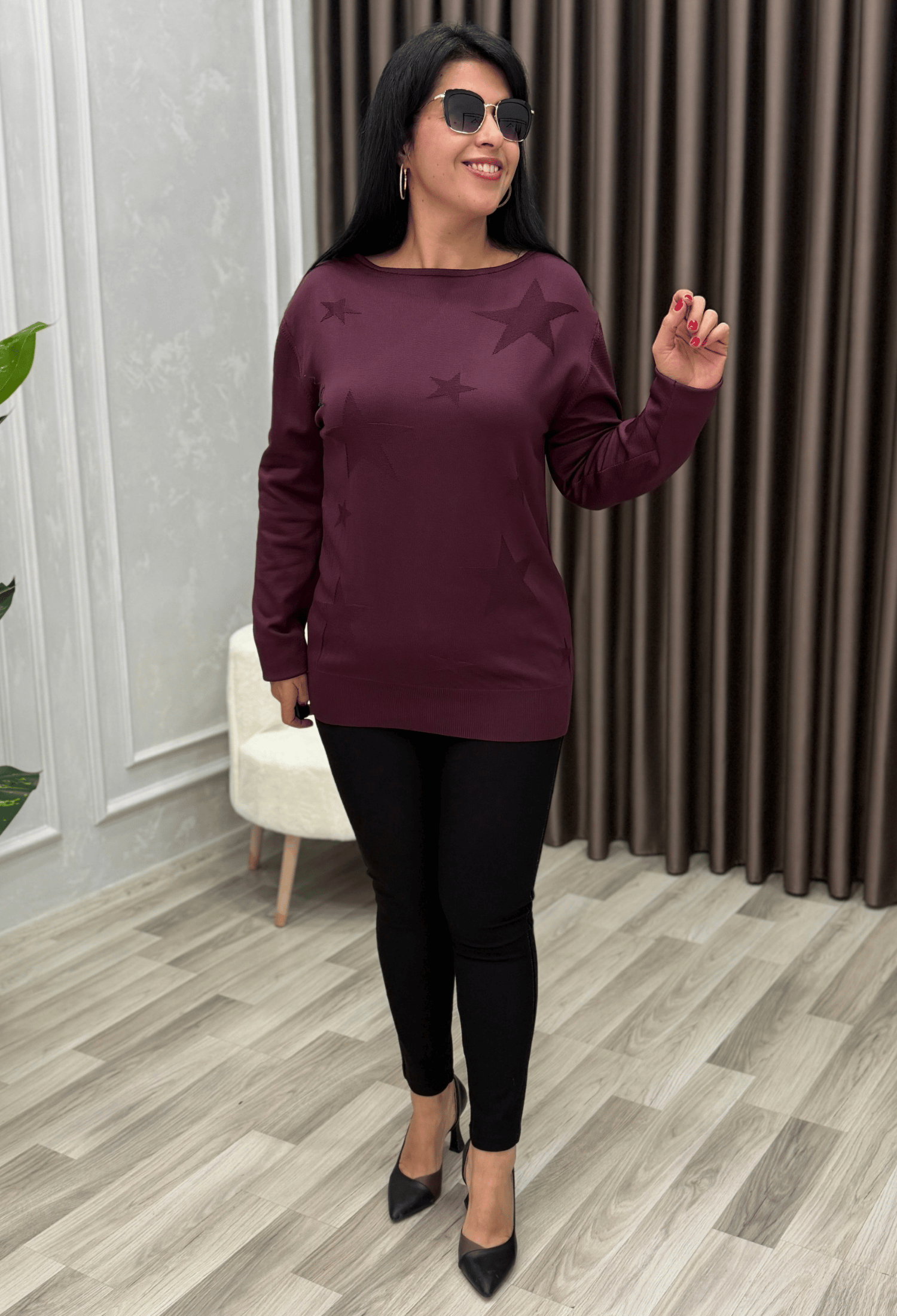 STAR DESENLİ MERSERİZE TRİKO MÜRDÜM