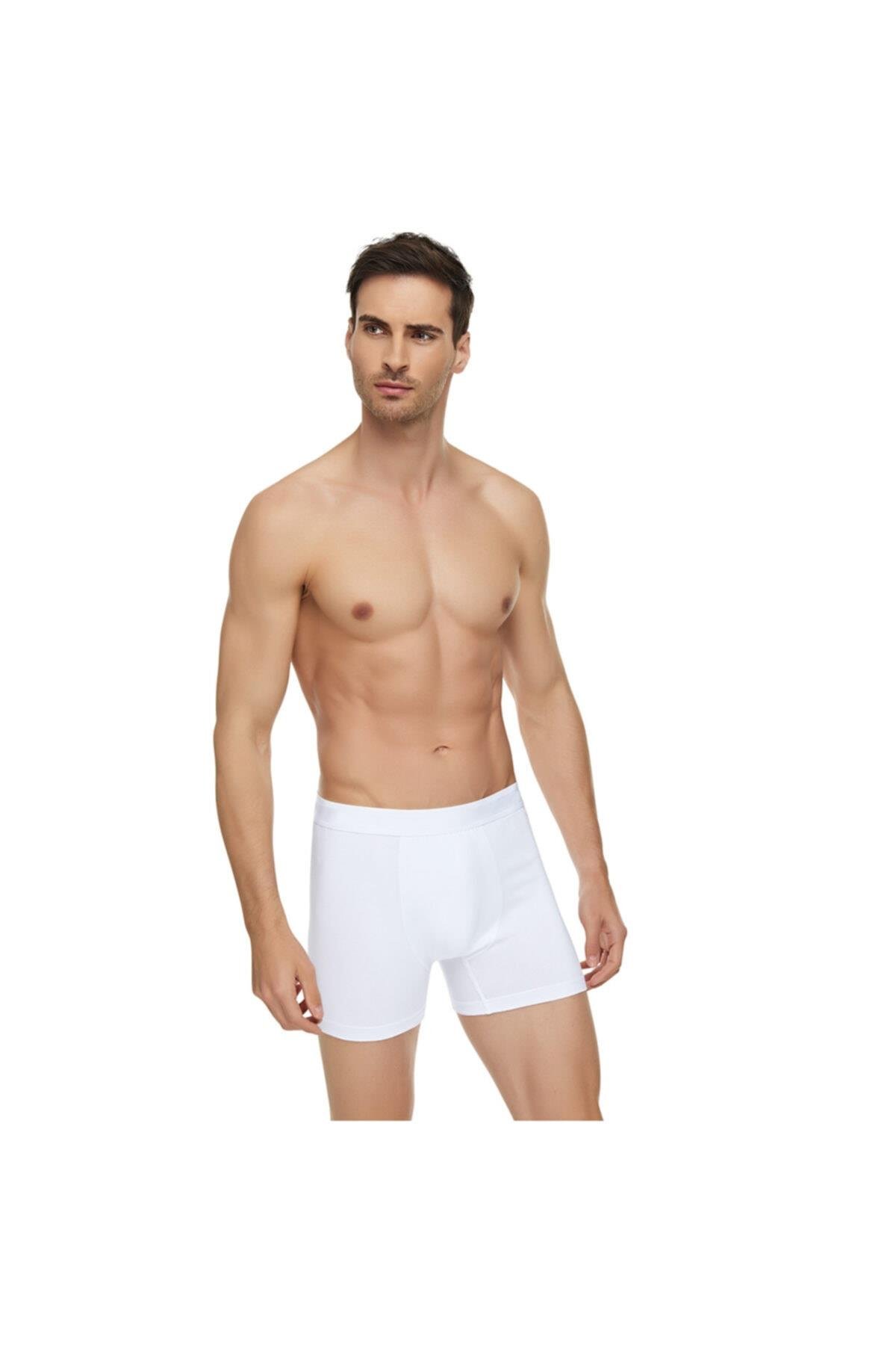 Erkek Modal Elastan Likralı Boxer Tekli Paket