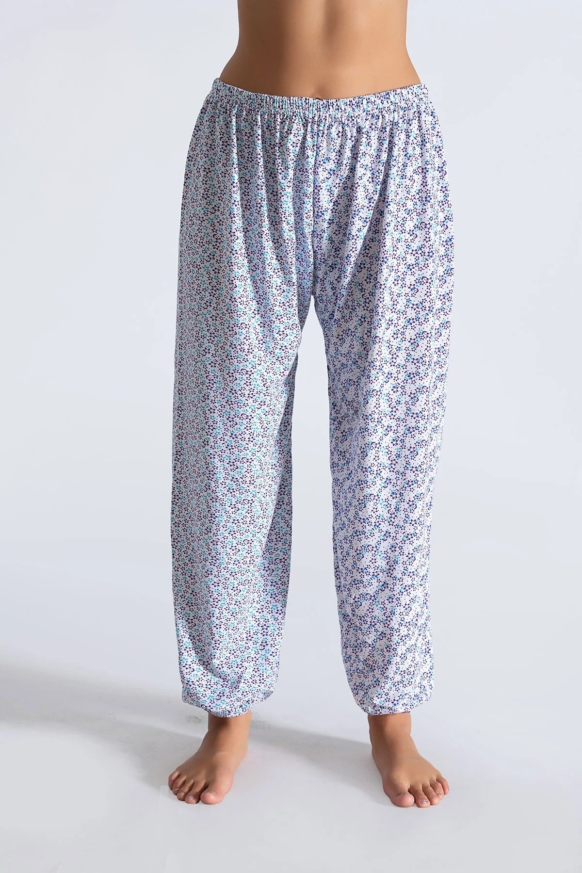 Seher Yıldızı  Kadın Emprime İki İplik Pijama Altı – Lastikli Rahat Ev Giyimi SKD0056