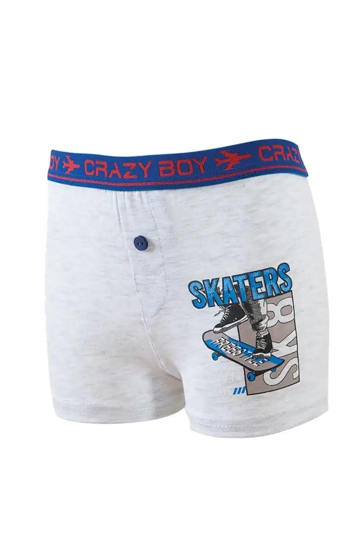 Tutku  Erkek Çocuk Elastan Baskılı Boxer – Esnek ve Konforlu Günlük İç Giyim TEC0253