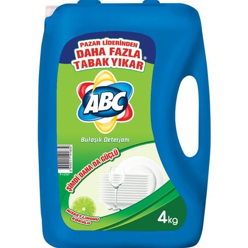 ABC Bulaşık Deterjanı 4 kg Misket Limon Kokulu Anti Alerjik Güçlü Yağ Çözücü Büyük Şişe
