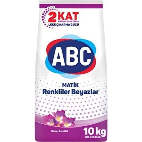 Abc Matik Toz Çamaşır Deterjanı 10 kg Bahar Esintisi/renkliler Beyazlar