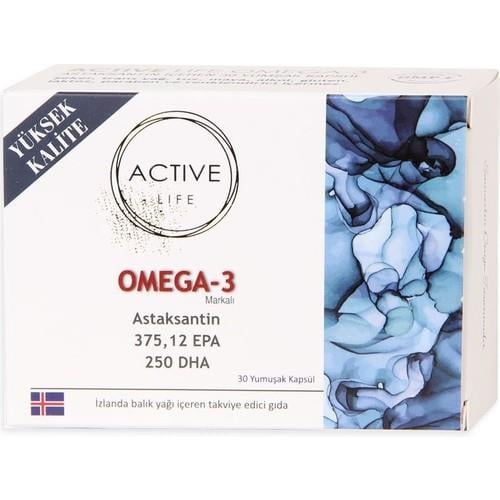 Active Life Omega 3 ve Astaksantin Içerikli 30 Kapsül