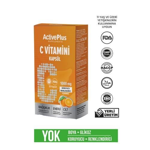 Active Plus C Vitamini 30 Kapsül