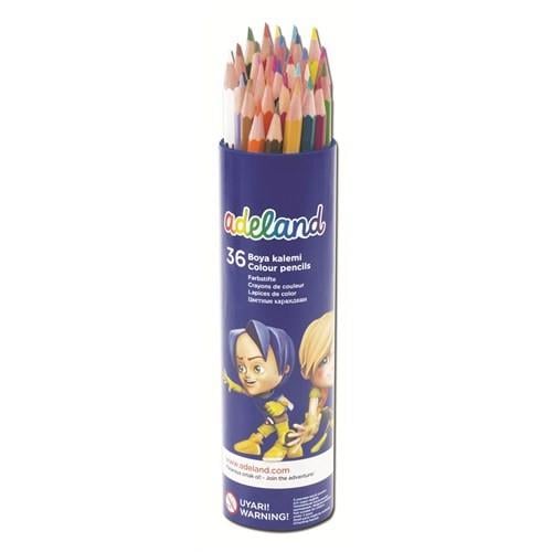 Adeland 375103 Kuru Boya Kalemi Metal Tüp 36 Renk