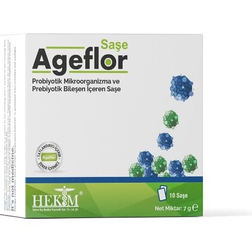 Ageflor Saşe Probiyotik ve Prebiyotik İçeren 10 Saşe - Tutti Frutti Aromalı