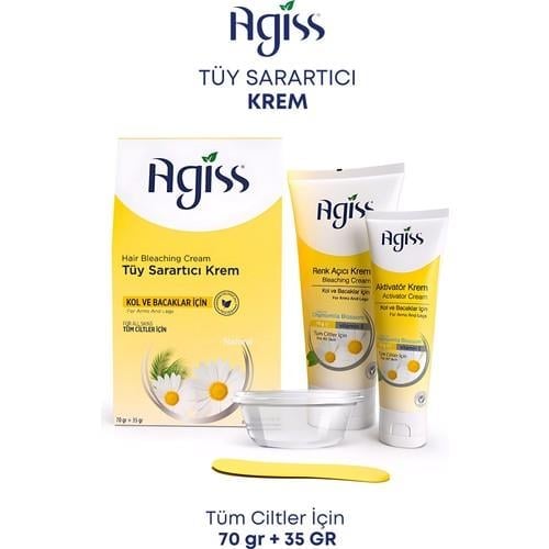 Agiss Doğal Papatya Özlü Tüy Sarartıcı Krem Set 70gr + 35gr