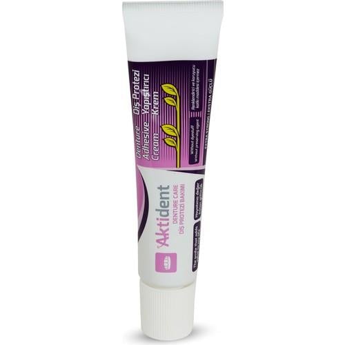 Aktident Diş Protezi Yapıştırıcı Krem Bitkisel İçerik ve Papatya Aromalı 40 gr Yüksek Konfor