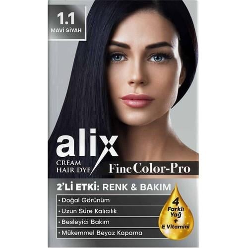 Alix Saç Boyası 1.1 Mavi Siyah 50 ml