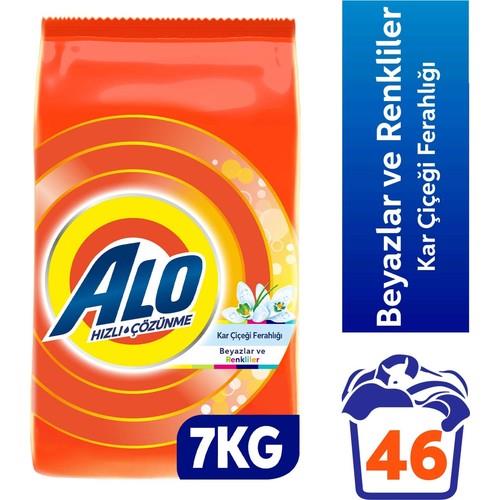 Alo 7 Kg Kar Çiçeği Ferahlğı Beyazlar ve Renkliler Hızlı Çözülme Toz Deterjan