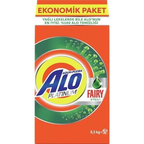 Alo Platinum 8,5 kg Fairy Etkili Beyazlar Aquapudra Toz Deterjan