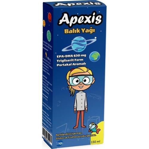 Apexis Balık Yağı Şurubu Portakal Aromalı 150 ml
