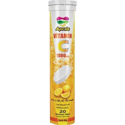 Apexis Efervesan Vitamin C 20 Tablet - 1000 mg