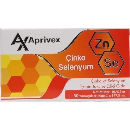 Aprivex Çinko Selenyum 30 Yumuşak Kapsül