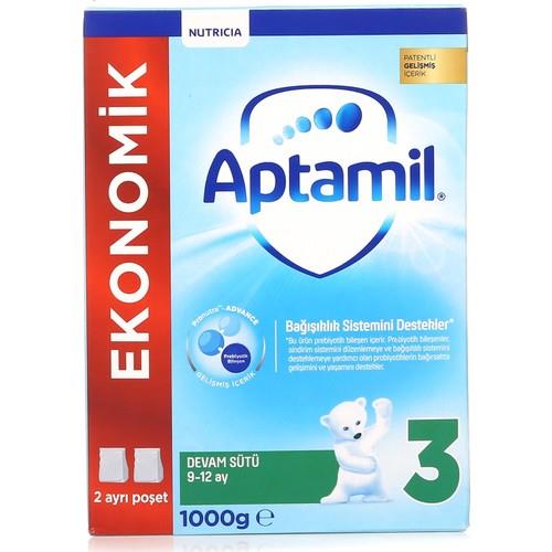 Aptamil 3 Ekonomik Paket Devam Sütü 1000 gr 9-12 Ay