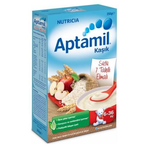 Aptamil Sütlü 7 Tahıllı Elmalı Kaşık Maması 250GR