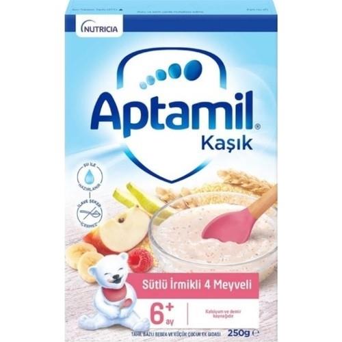 Aptamil Sütlü Irmikli 4 Meyveli Kaşık Maması 250GR