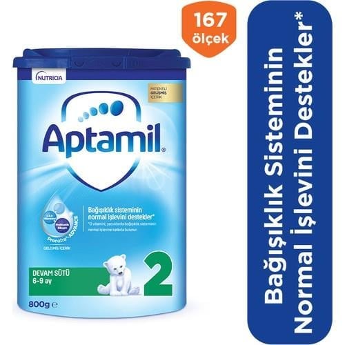 Aptamil Toz Devam Sütü 800 gr 6-9 Ay Sütlü Formül Kalsiyum ve Vitamin D Desteği ile TR Menşeli