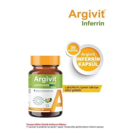 Argivit İnferrin Laktoferrin İçeren Takviye Edici Gıda 30 Kapsül