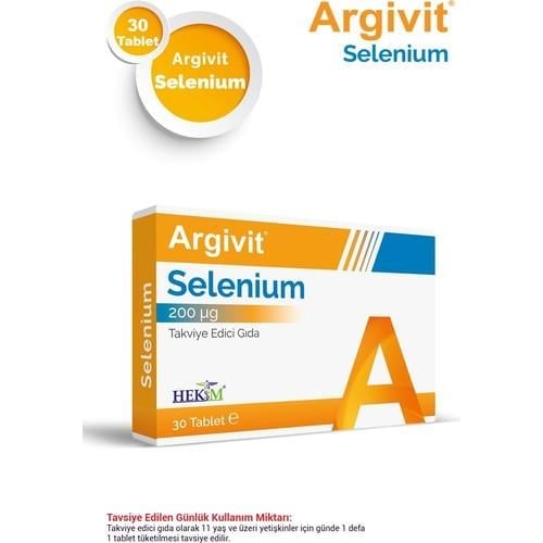 Argivit Selenium, Selenyum Içeren Takviye Edici Gıda 30 Tablet