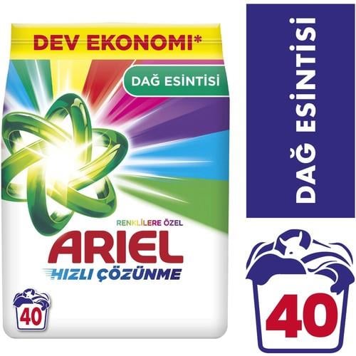 Ariel Dağ Esintisi Renklilere Özel 6 Kg Toz Çamaşır Deterjanı