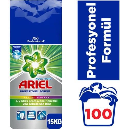 Ariel Professional Parlak Renkler Toz Çamaşır Deterjanı 15KG 100 Yıkama