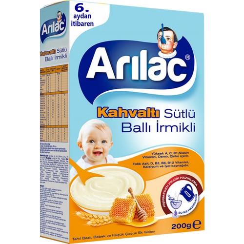 Arılac Kahvaltı Sütlü Ballı Irmikli Bebek ve Küçük Çocuk Ek Gıdası 200 gr