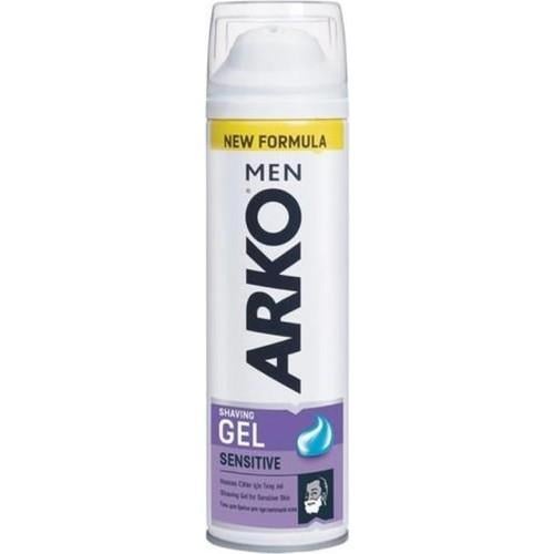 Arko Men Sensitive Tıraş Jeli Nemlendirici Etkili 200 ml Hassas Ciltler İçin Özel