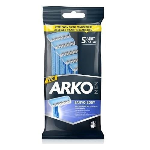 Arko Men Tıraş Bıçağı 5'li Set Cilde Dost Yüksek Performanslı Erkekler İçin