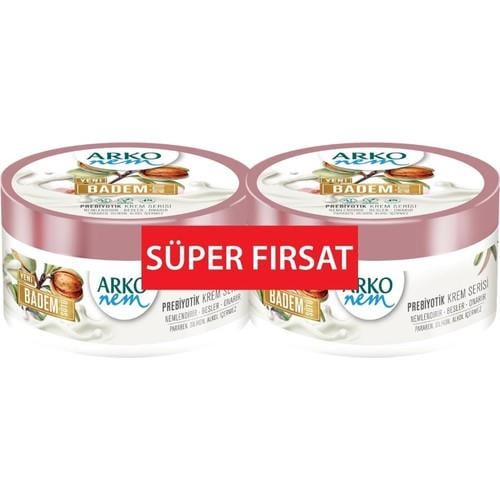 Arko Nem Prebiyotik Krem Serisi Badem Sütü Nemlendirici 250 ml 2 ADET