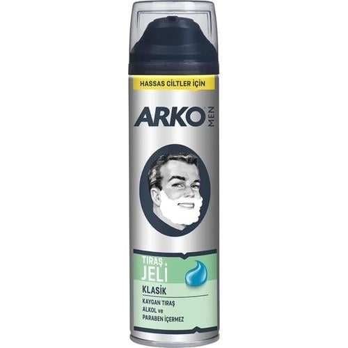 Arko Traş Jeli Klasik Hassas Ciltler İçin Kaygan Tıraş 200 ml Alkol ve Paraben İçermez