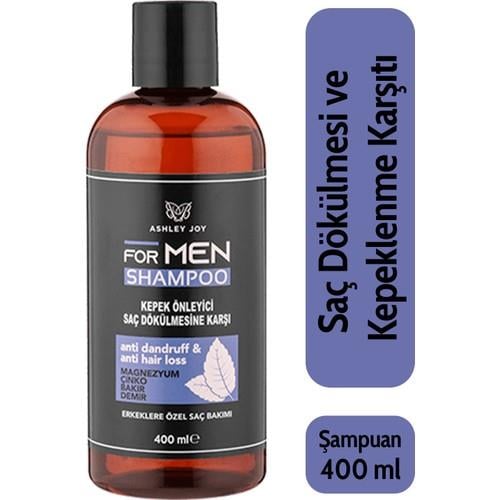 Ashley Joy Magnezyum Çinko Içeren Mentollü Erkek Şampuanı 400 Ml