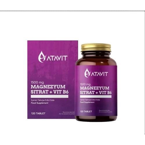 Atavit Magnezyum Sitrat + Vit B6 120 Tablet