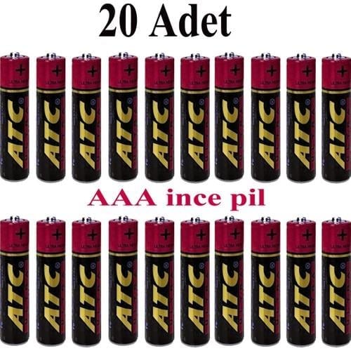 Atc İnce Kalem Pil Aaa Size 20'Li Paket