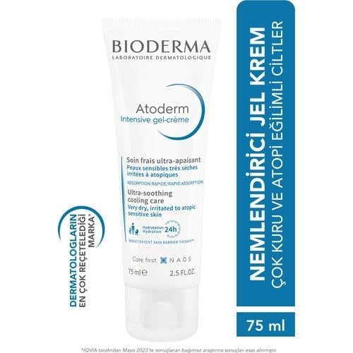 Atoderm Intensive Gel-Cream Çok Kuru Atopi Eğilimli Cilt Yatıştırıcı Jel Krem Niasinamid 75 ml