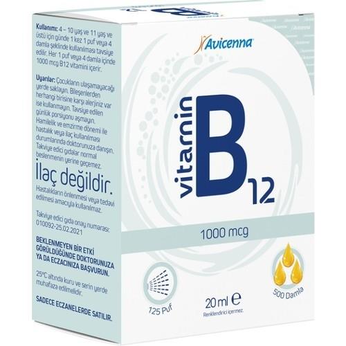 Avicenna B12 Vitamini 1000 Mcg 20 ml